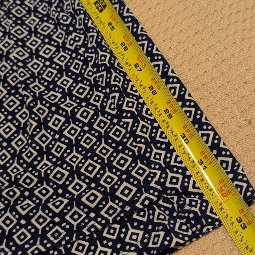 Enfocus Women Blue and White Sleeveless Dress - Picture 11 of 12